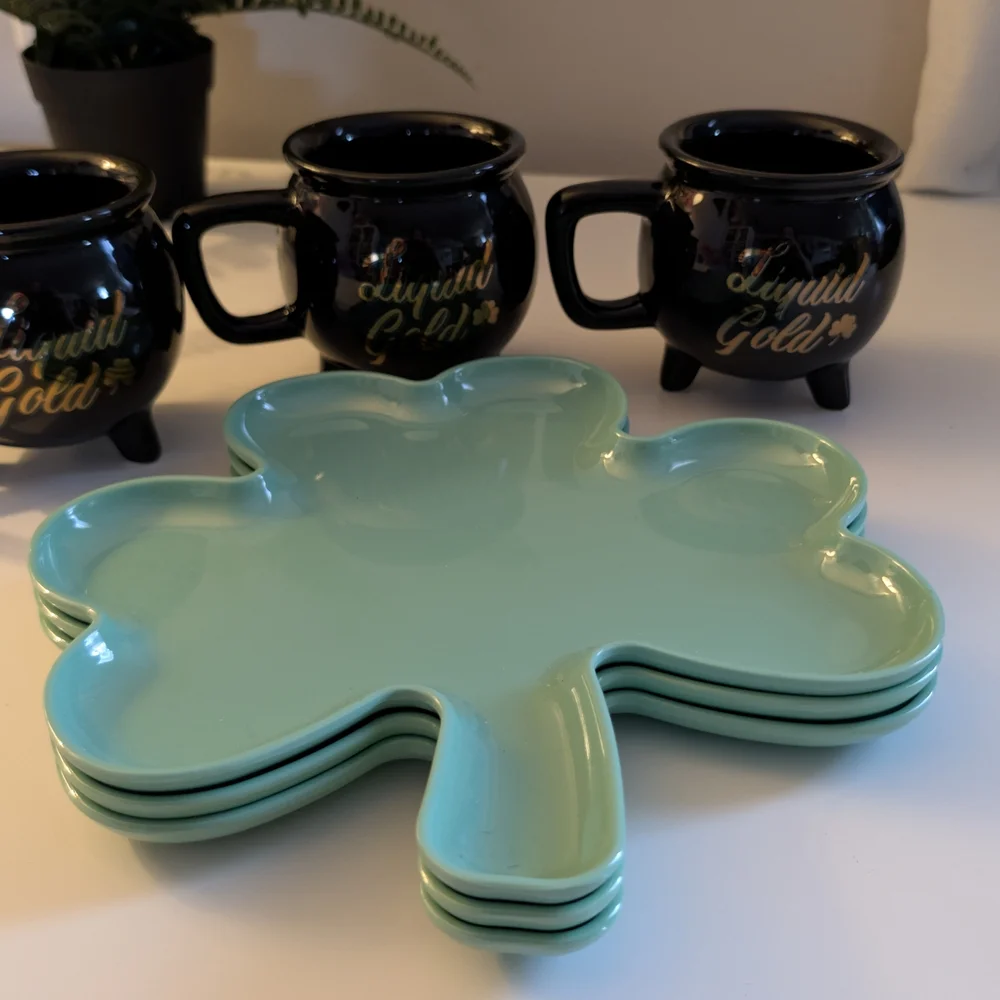 Target Black and Green Mug and Plate Set